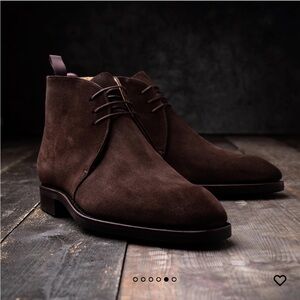 Yanko Chukka boot dark brown suede Goodyear Spanish quality ankle luxury 43 10